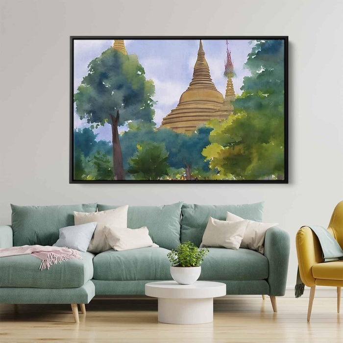 Watercolor Shwedagon Pagoda #108 - Kanvah
