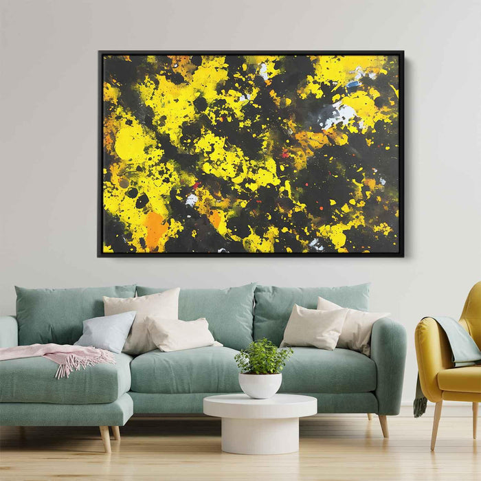 Yellow Abstract Splatter #105 - Kanvah