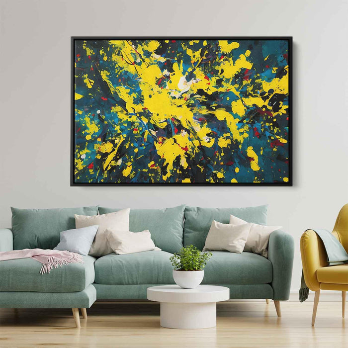 Yellow Abstract Splatter #106 - Kanvah