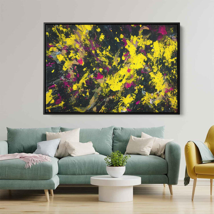 Yellow Abstract Splatter #123 - Kanvah