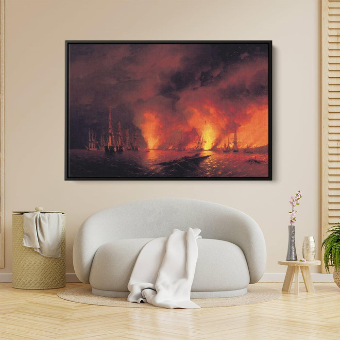 Battle of Sinop by Ivan Aivazovsky - Canvas Artwork