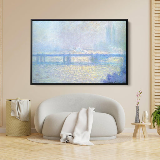 Charing Cross Bridge, Overcast Weather by Claude Monet - Canvas Artwork