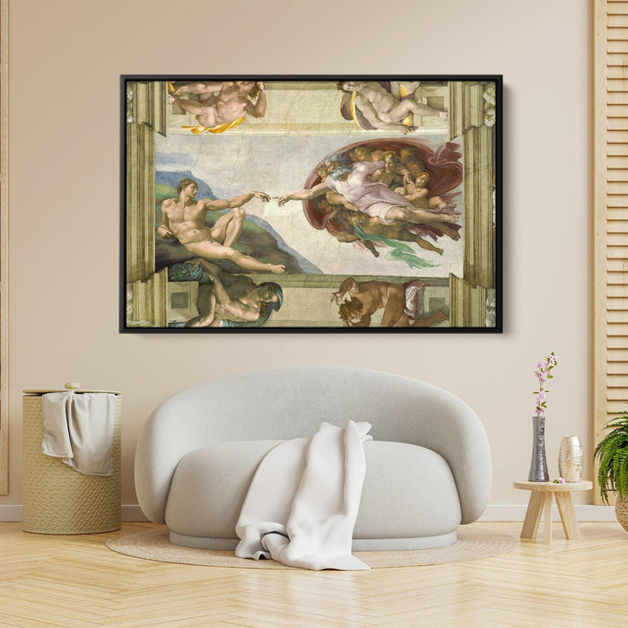 Sistine Chapel Ceiling: Creation of Adam by Michelangelo - Canvas Artwork