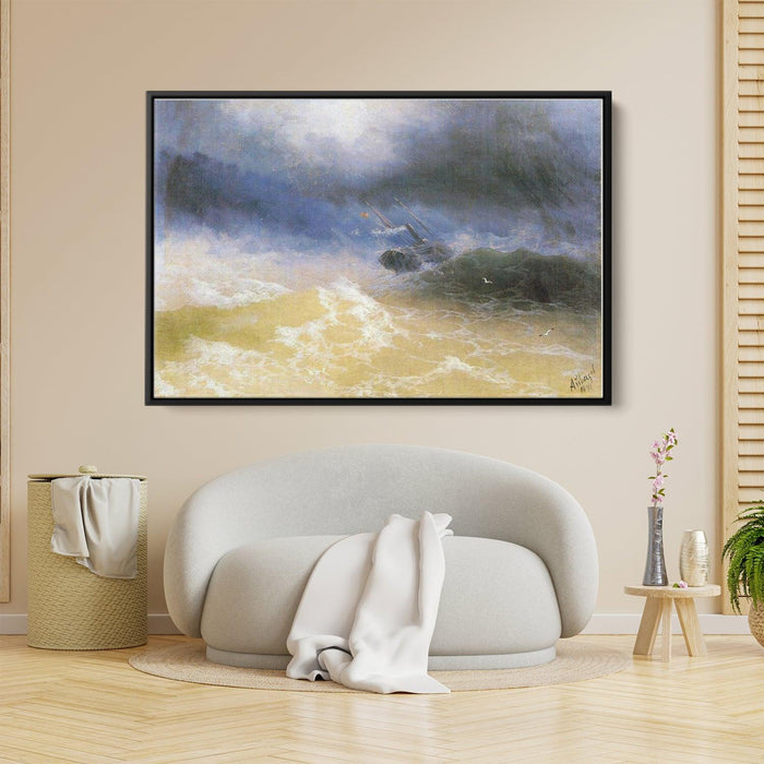 Hurricane on a sea by Ivan Aivazovsky - Canvas Artwork