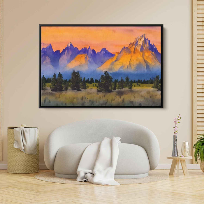 Watercolor Grand Tetons #112 - Kanvah