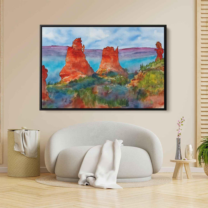 Watercolor Hoodoo formations #123 - Kanvah