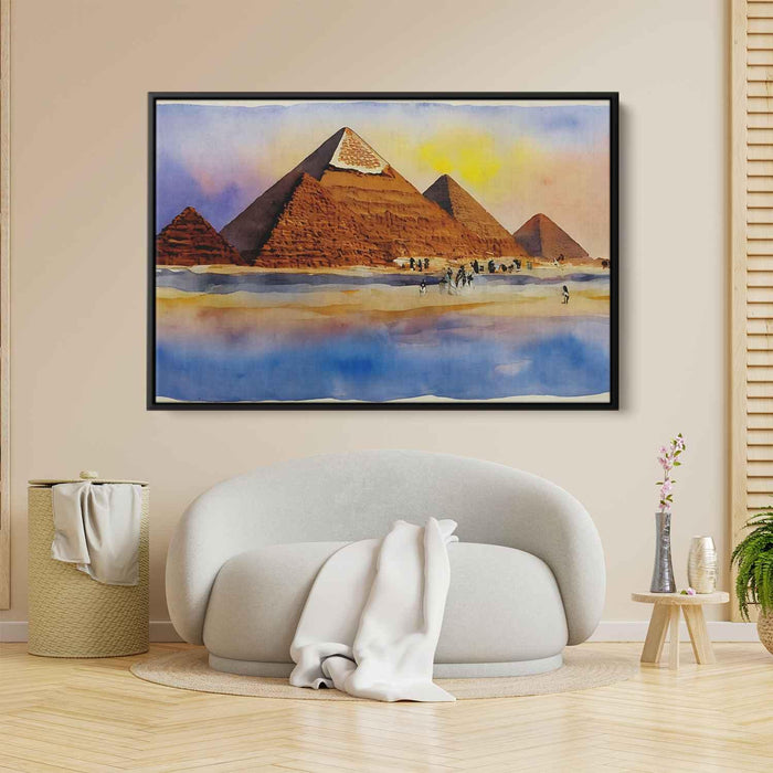 Watercolor Pyramids of Giza #123 - Kanvah