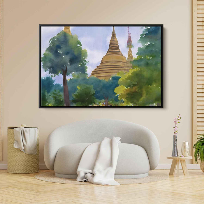Watercolor Shwedagon Pagoda #108 - Kanvah