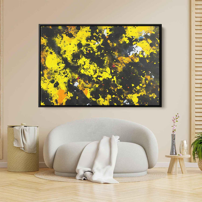 Yellow Abstract Splatter #105 - Kanvah