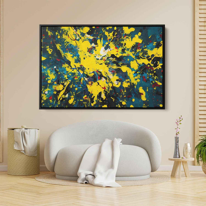Yellow Abstract Splatter #106 - Kanvah