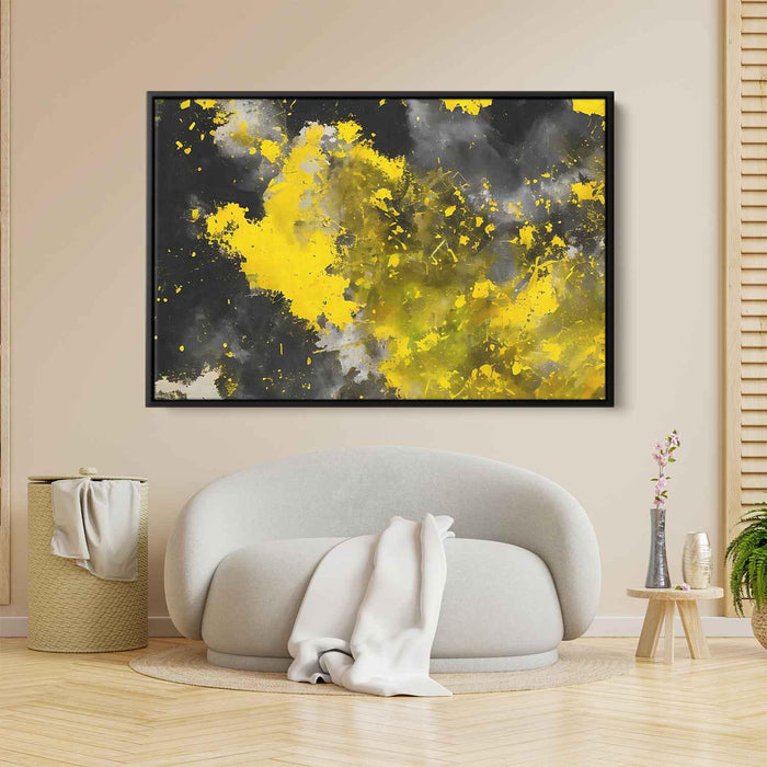 Yellow Abstract Splatter #115 - Kanvah