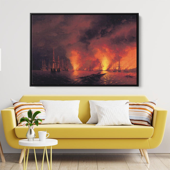 Battle of Sinop by Ivan Aivazovsky - Canvas Artwork