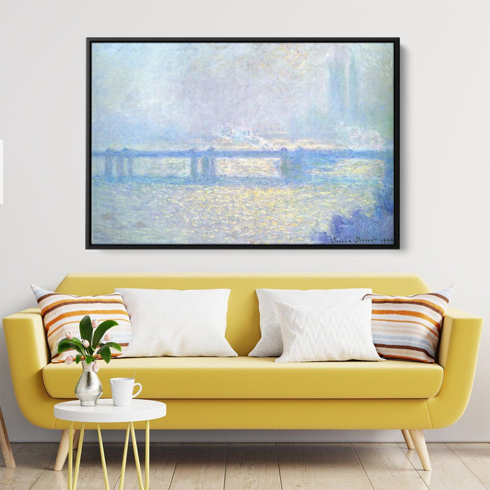 Charing Cross Bridge, Overcast Weather by Claude Monet - Canvas Artwork