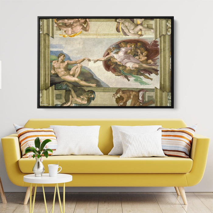 Sistine Chapel Ceiling: Creation of Adam by Michelangelo - Canvas Artwork