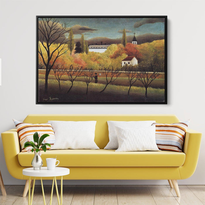 Landscape with Farmer by Henri Rousseau - Canvas Artwork
