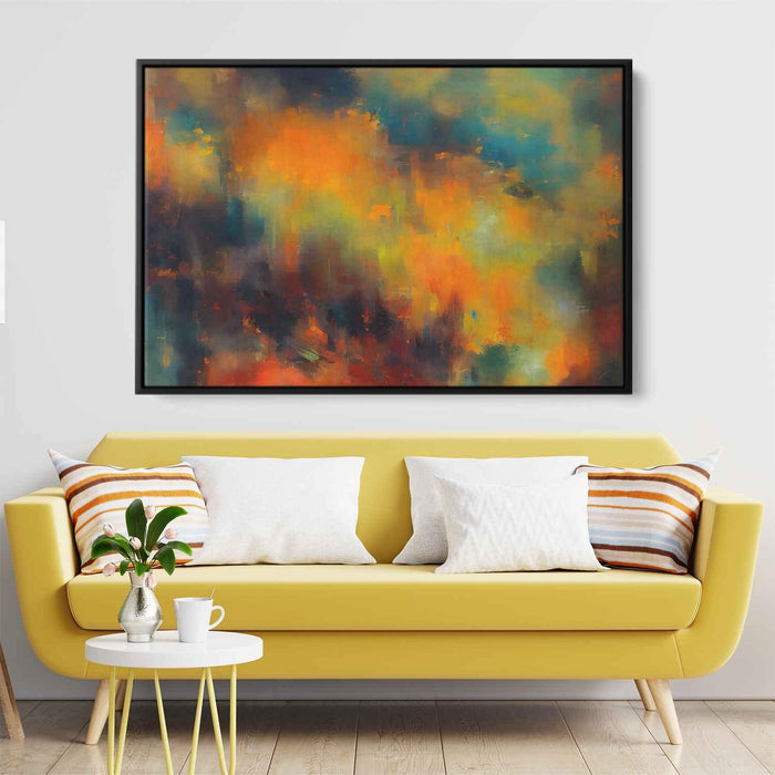 Orange Abstract Print #105 - Kanvah