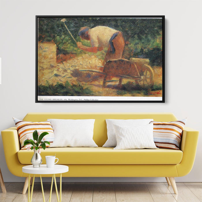 Stone Breaker and Wheelbarrow, Le Raincy by Georges Seurat - Canvas Artwork