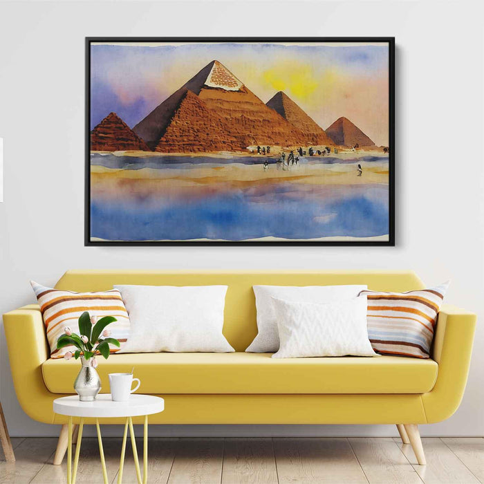 Watercolor Pyramids of Giza #123 - Kanvah