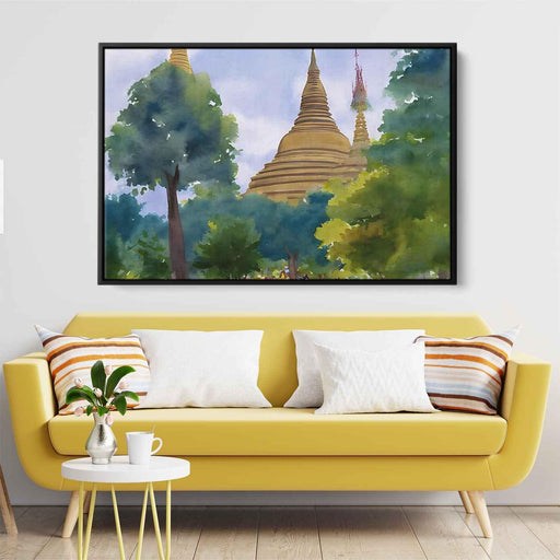 Watercolor Shwedagon Pagoda #108 - Kanvah