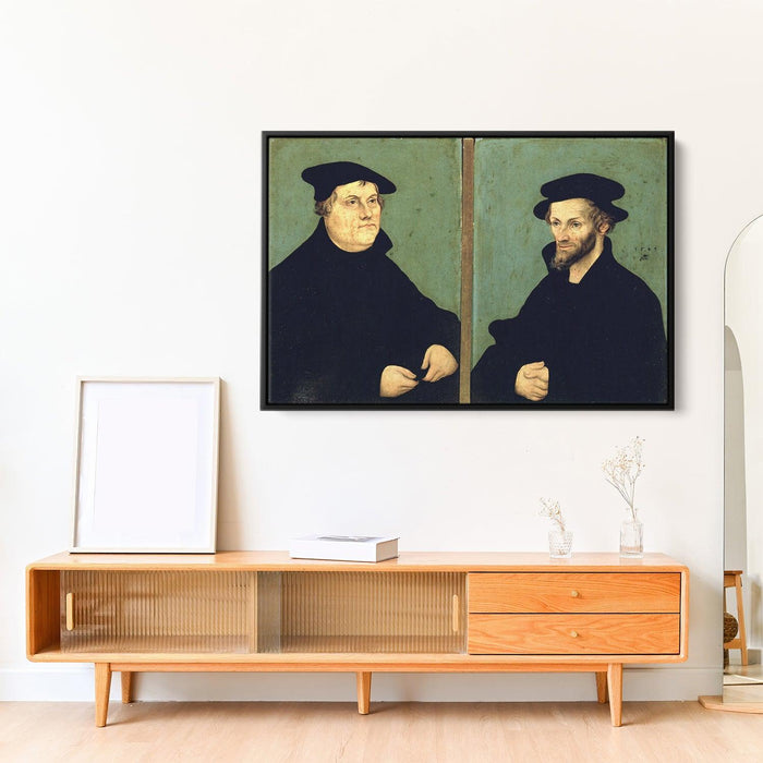 Portraits of Martin Luther and Philipp Melanchthon by Lucas Cranach the Elder - Canvas Artwork