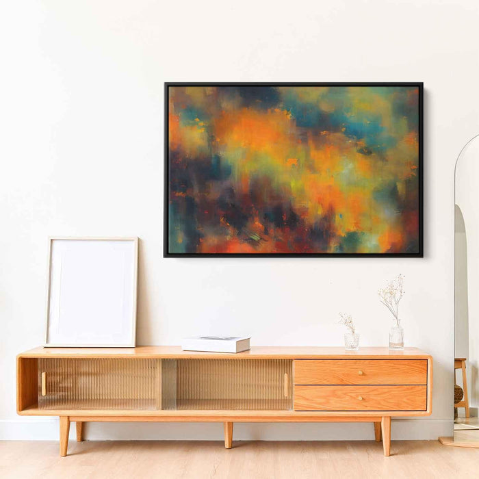 Orange Abstract Print #105 - Kanvah