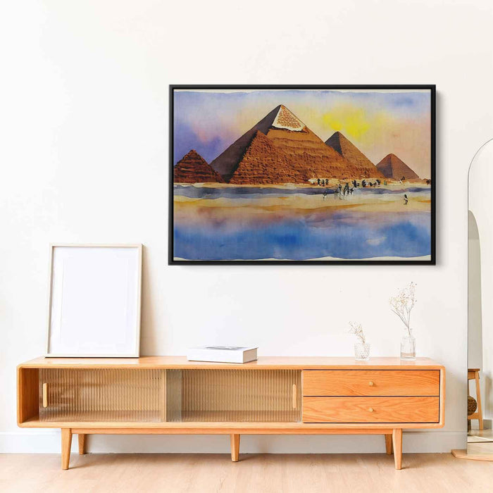 Watercolor Pyramids of Giza #123 - Kanvah