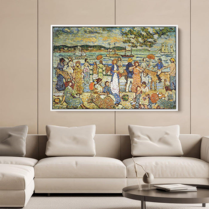 Along the Shore by Maurice Prendergast - Canvas Artwork