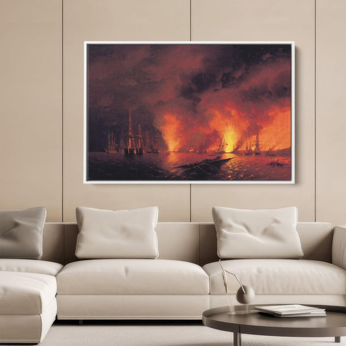 Battle of Sinop by Ivan Aivazovsky - Canvas Artwork