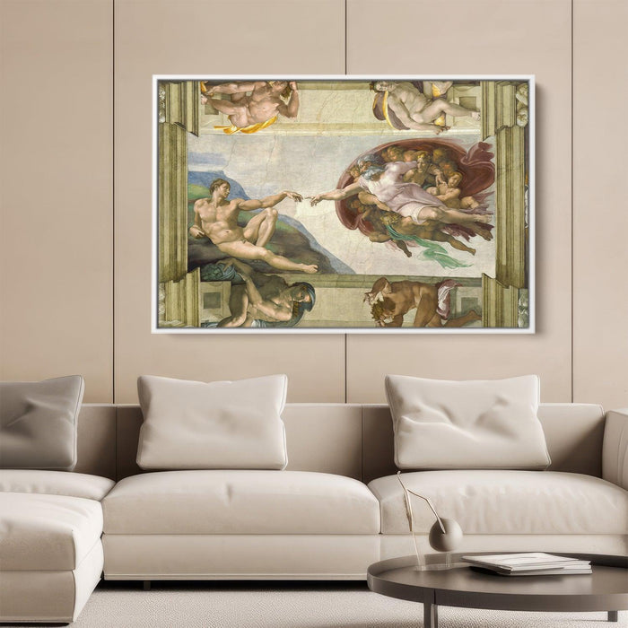 Sistine Chapel Ceiling: Creation of Adam by Michelangelo - Canvas Artwork