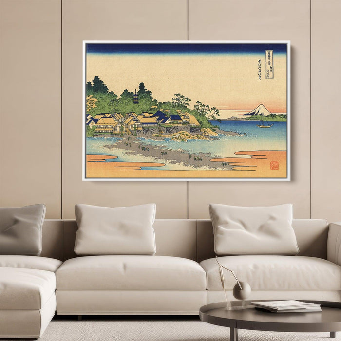 Enoshima in the Sagami province by Katsushika Hokusai - Canvas Artwork