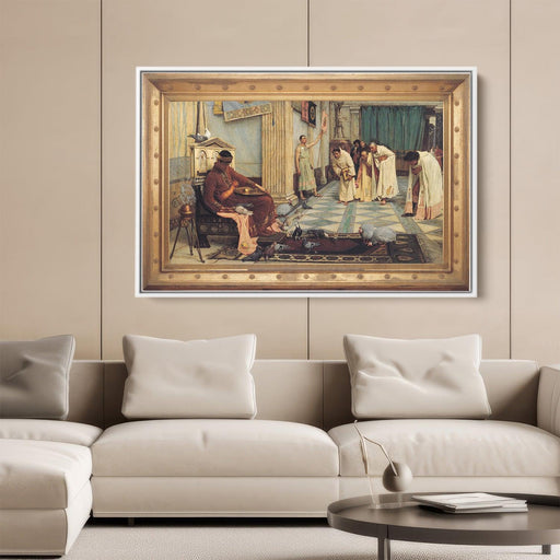 The favourites of Emperor Honorius by John William Waterhouse - Canvas Artwork