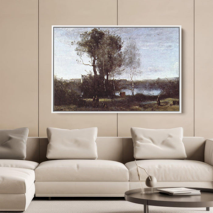 Large Sharecropping Farm by Camille Corot - Canvas Artwork