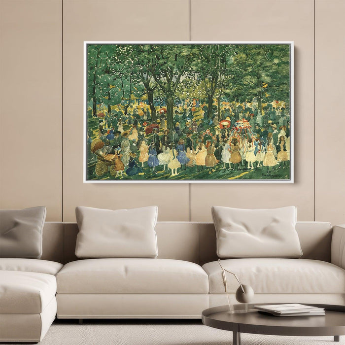 May Day, Central Park by Maurice Prendergast - Canvas Artwork