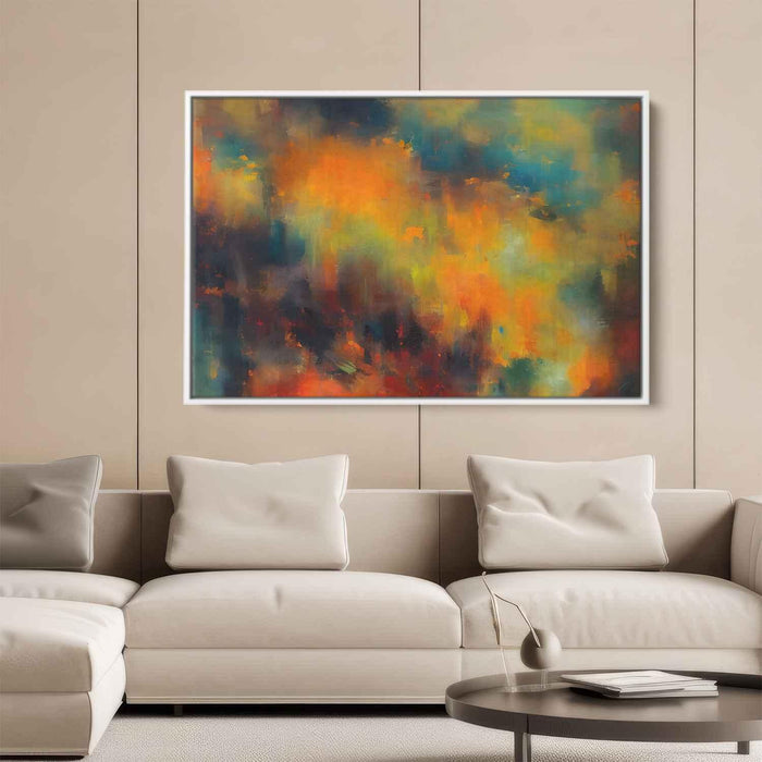 Orange Abstract Print #105 - Kanvah