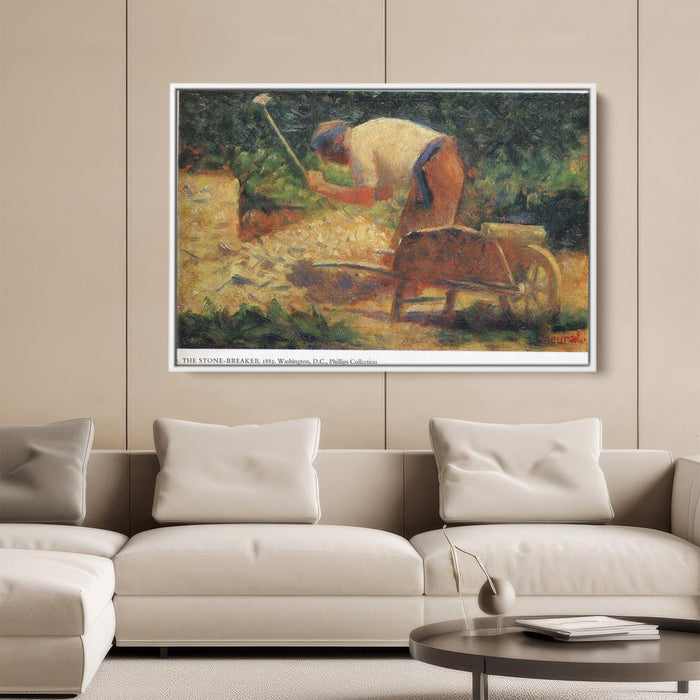 Stone Breaker and Wheelbarrow, Le Raincy by Georges Seurat - Canvas Artwork