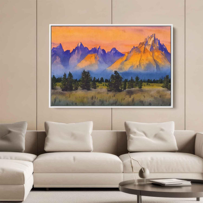 Watercolor Grand Tetons #112 - Kanvah