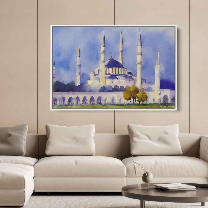 Watercolor Blue Mosque #105 - Kanvah