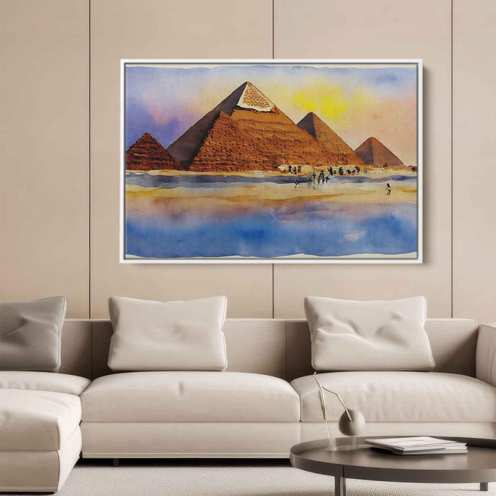 Watercolor Pyramids of Giza #123 - Kanvah