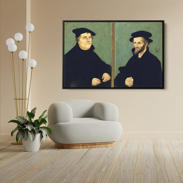 Portraits of Martin Luther and Philipp Melanchthon by Lucas Cranach the Elder - Canvas Artwork