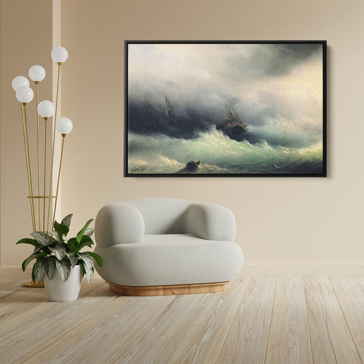 Ships in a Storm by Ivan Aivazovsky - Canvas Artwork