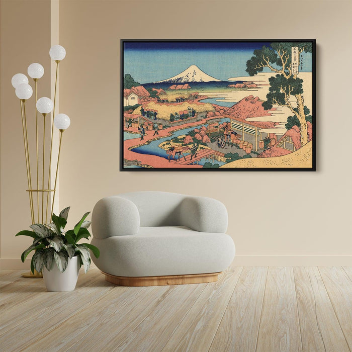 The Tea plantation of Katakura in the Suruga province by Katsushika Hokusai - Canvas Artwork