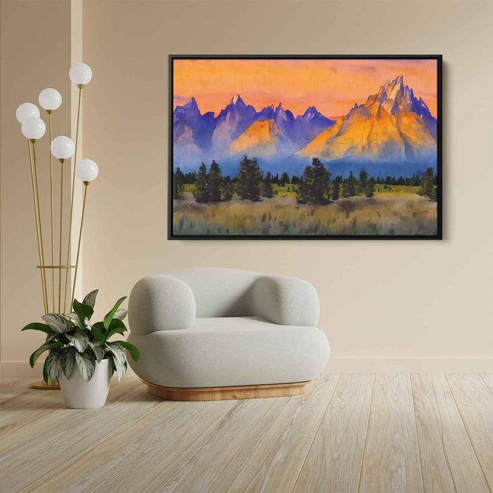 Watercolor Grand Tetons #112 - Kanvah