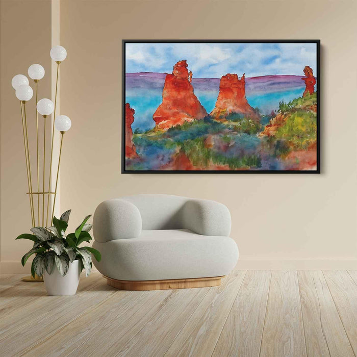 Watercolor Hoodoo formations #123 - Kanvah