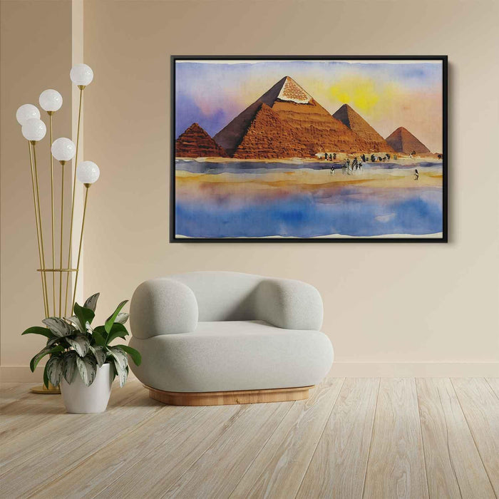 Watercolor Pyramids of Giza #123 - Kanvah