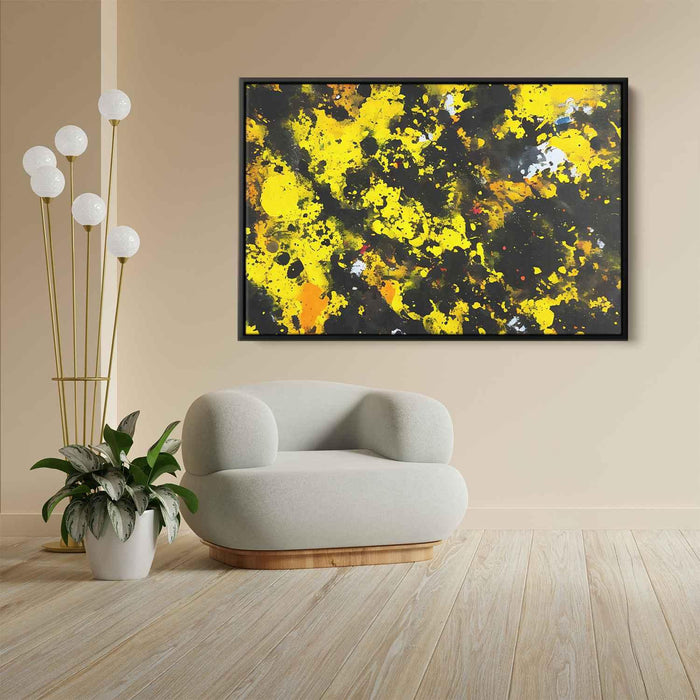 Yellow Abstract Splatter #105 - Kanvah