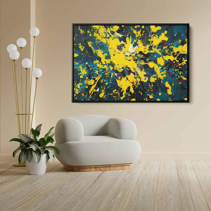 Yellow Abstract Splatter #106 - Kanvah