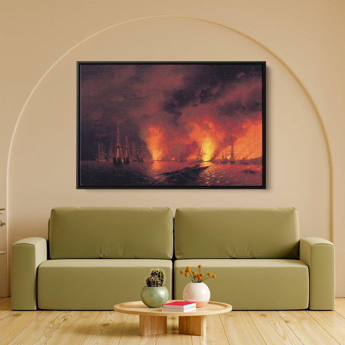 Battle of Sinop by Ivan Aivazovsky - Canvas Artwork