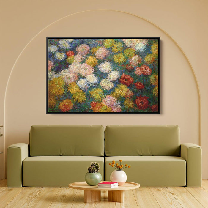 Chrysanthemums by Claude Monet - Canvas Artwork