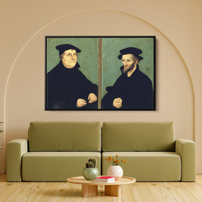 Portraits of Martin Luther and Philipp Melanchthon by Lucas Cranach the Elder - Canvas Artwork
