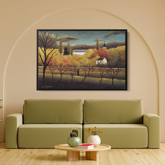 Landscape with Farmer by Henri Rousseau - Canvas Artwork
